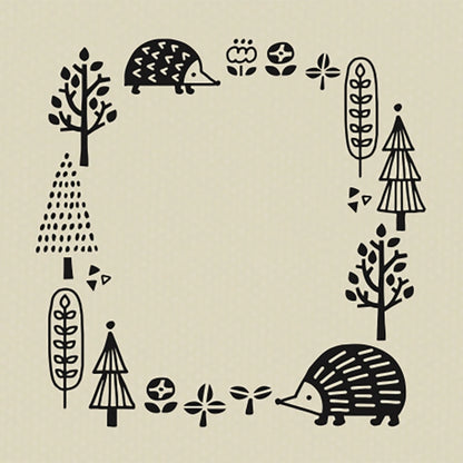 Stamp Hedgehog Forest Circle | Decole Japan (JP)