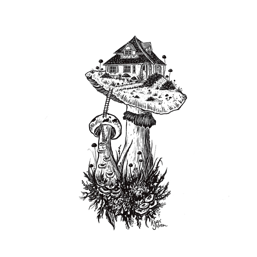 Mushroom House II Art Print | Kaari Selven (OR)