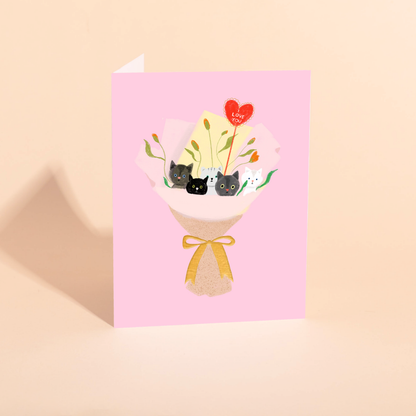 Cat Bouquet Card | Carolyn Suzuki (CA)