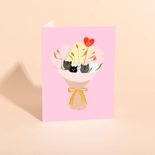 Cat Bouquet Card | Carolyn Suzuki (CA)
