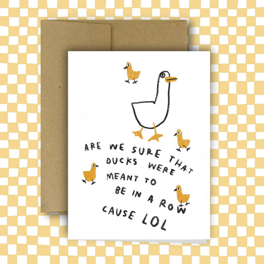 DUCKS IN A ROW Card | Rani Ban Co. (NY)