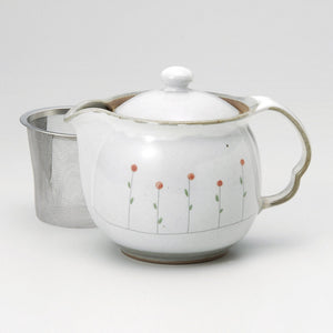 Red Azalea Kyusu Teapot | Mitsui Pottery (Japan)