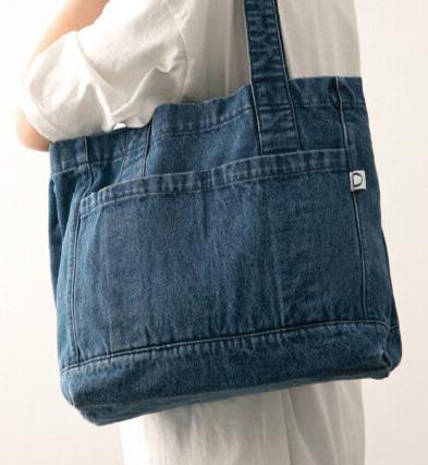 Denim Partitioned Tote Bag  | Coco Walk (Japan)