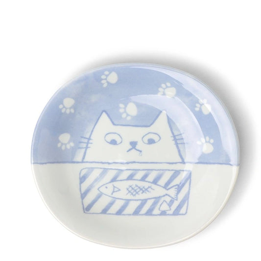 Ceramic Cat Lunch Oval Plate (Japan)