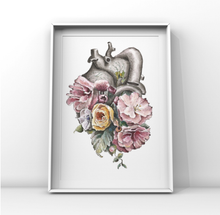 Load image into Gallery viewer, Floral Heart Anatomy Art Print | Trisha Thompson Adams (OK)
