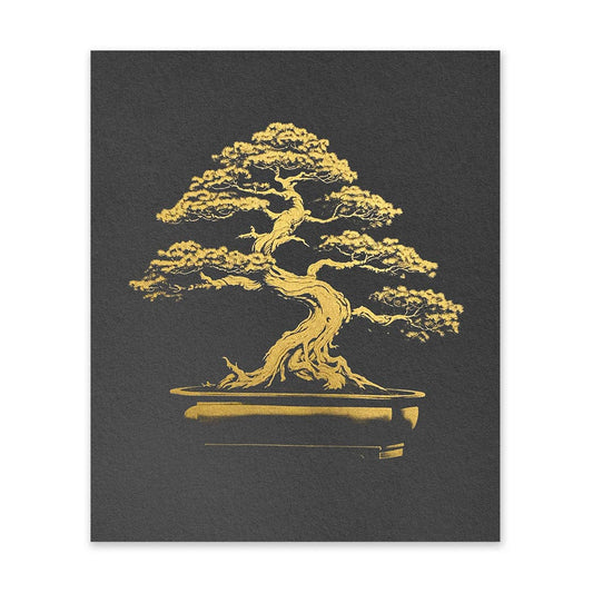Black & Gold Bonsai Print | Ohh Deer (UK)
