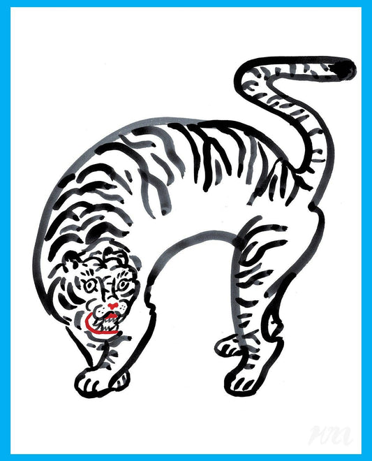 White Tiger Big Cat Art Print | Kristi Micotti (CA)