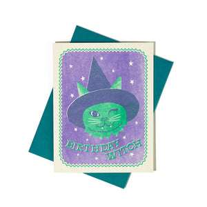 Birthday Witch - Risograph Card | Bromstad Printing Co. (VA)