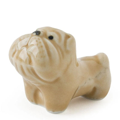 Ceramic Bulldog Chopstick Rest | Brown (Japan)