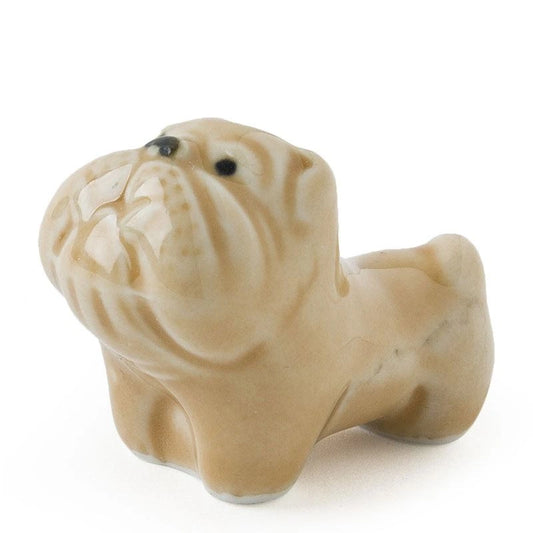 Ceramic Bulldog Chopstick Rest | Brown (Japan)