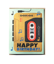 Load image into Gallery viewer, Cassette Player Birthday Card | Bryan Spear Studio (TX)
