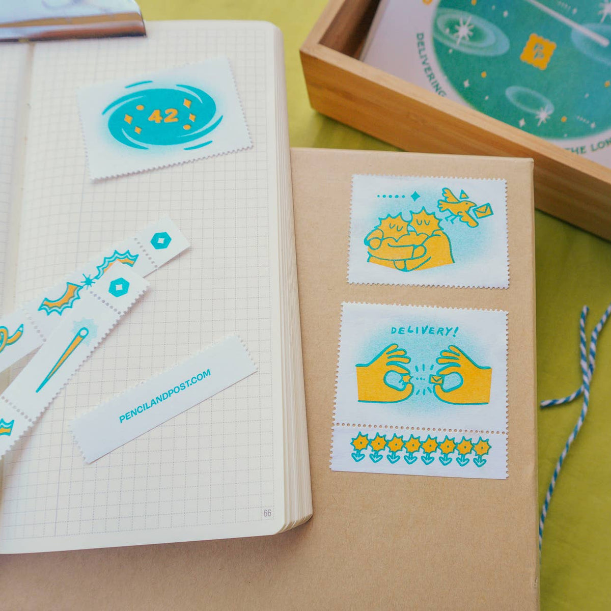 Constellations zine and stamp sheet by Pencil and Post, alternate view 3