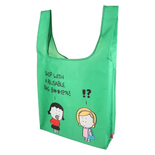Shop with a Reusable Bag Extra Large Shopper Bag | Angry Little Girls (CA)