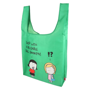 Shop with a Reusable Bag Extra Large Shopper Bag | Angry Little Girls (CA)