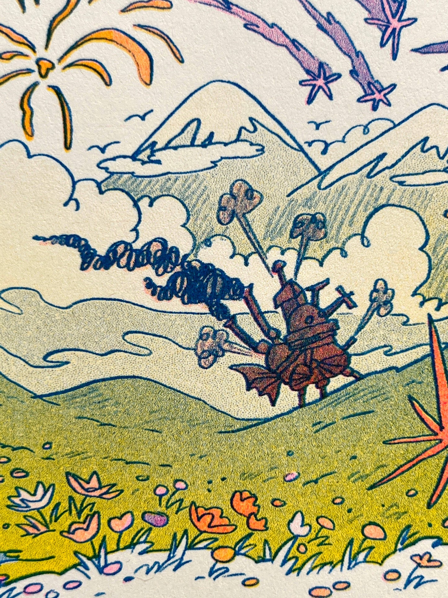 Howl's Moving Castle Riso Print (Small) | Natalie Andrewson (CA)