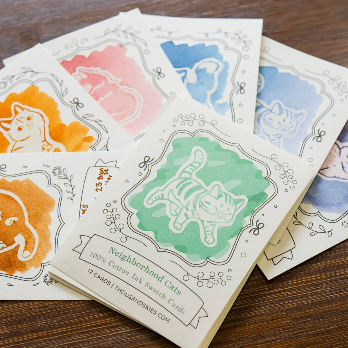 Neighborhood Cats ink swatch cards by Thousand Skies, alternate view 12