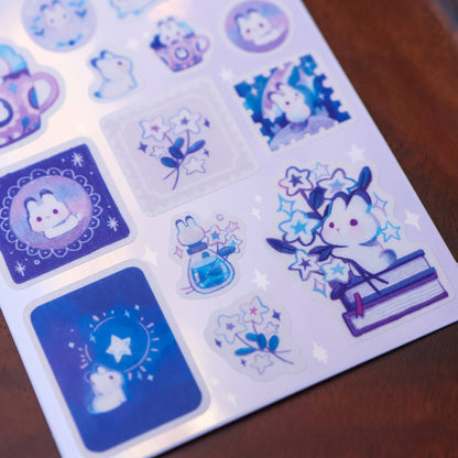 Rabbit and Shooting Stars washi sticker sheet by Thousand Skies, alternate view 3