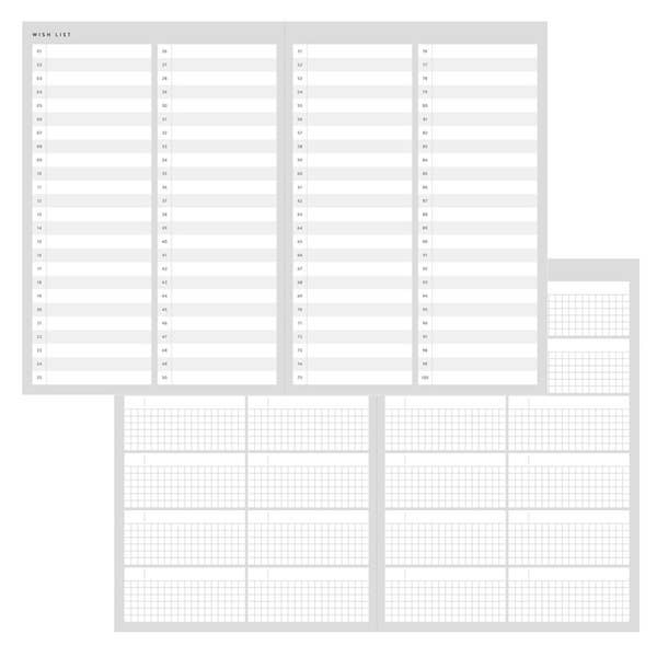 Day Free Weekly Log Diary | Grayish Blue | Mark's Inc (Japan)