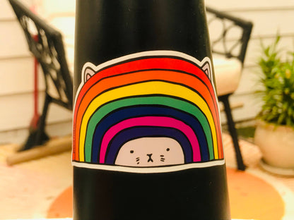 Cat Rainbow Vinyl Sticker | I Must Draw (CA)