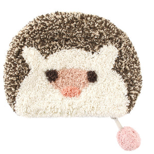 Fluffy Hedgehog Zippered Pouch | Tomo (Japan)
