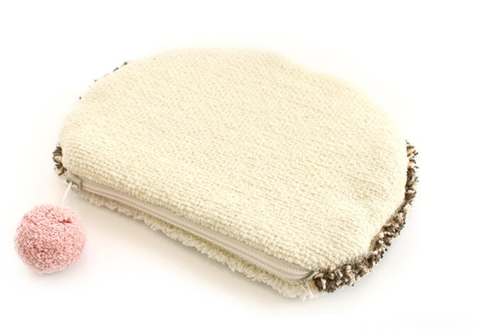 Fluffy Hedgehog Zippered Pouch | Tomo (Japan)