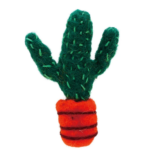 Felted Wool Cactus Lapel PIn (Japan)