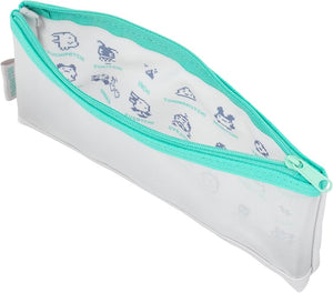 Tamagotchi Mesh Pen Case | Teal | Gusseted Zipper Pouch