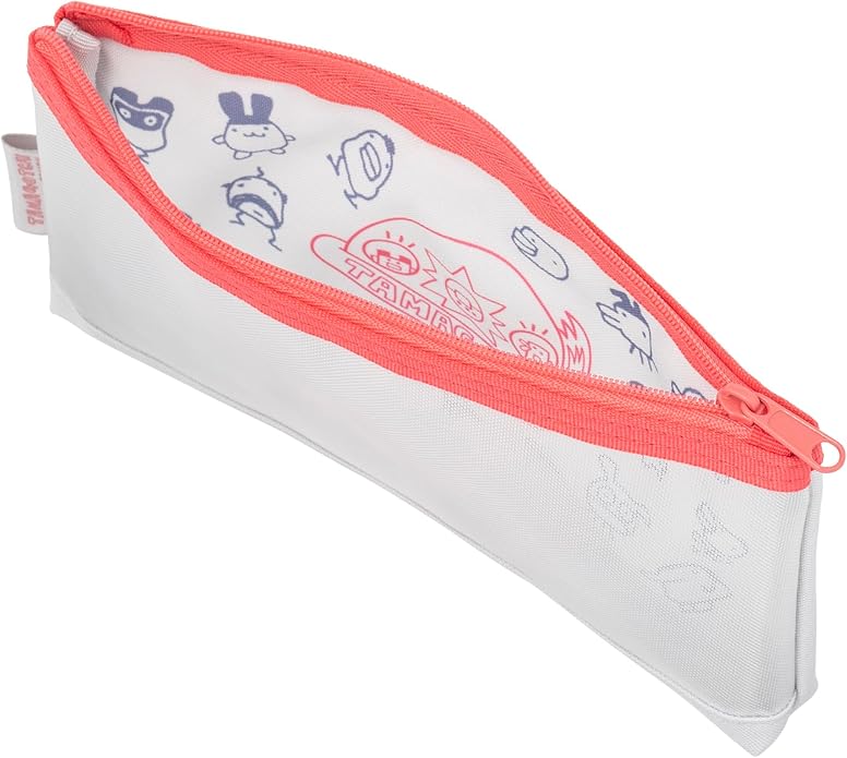 Tamagotchi Mesh Pen Case | Red | Gusseted Zipper Pouch