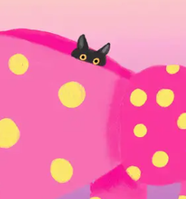 Ribbon and Cats Birthday Card | Carolyn Suzuki (CA)