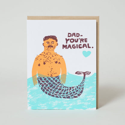 Merman Funny Father's Day Letterpress Greeting Card | Egg Press (OR)