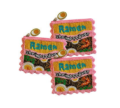 Ramen Beaded Coin Purse | Shrimp | Lily Posh (CA)