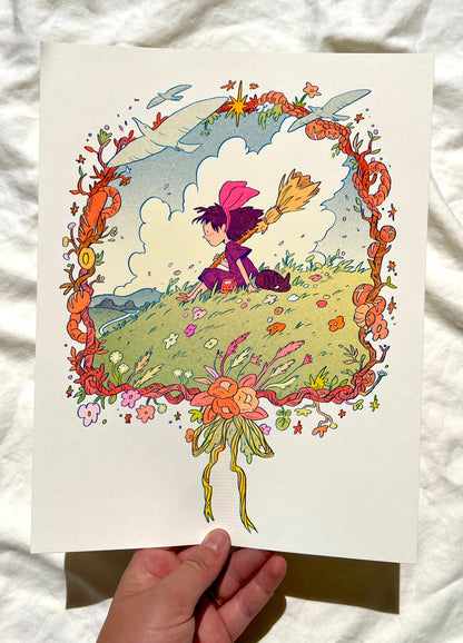 Kiki's Delivery Service Risograph Print | Natalie Andrewson (CA)