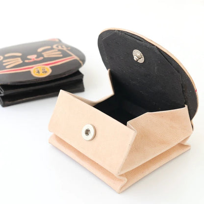 Leather Lucky Cat Coin Purse (Japan)