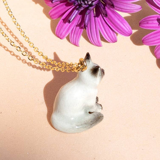 Tiny Otis Sitting Cat Necklace | Peter and June (CA)