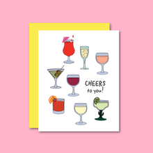Load image into Gallery viewer, Cheers to You Risograph Card | Jenny Lemmons (CA)
