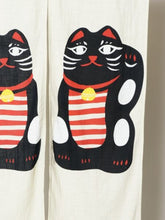 Load image into Gallery viewer, Lucky Cat Noren Curtain | Kaya | (Japan)
