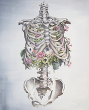 Load image into Gallery viewer, Floral Skeleton Anatomy Art Print | Trisha Thompson Adams (OK)
