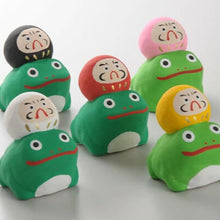 Load image into Gallery viewer, Ceramic Frog and Daruma Figurine (Japan)
