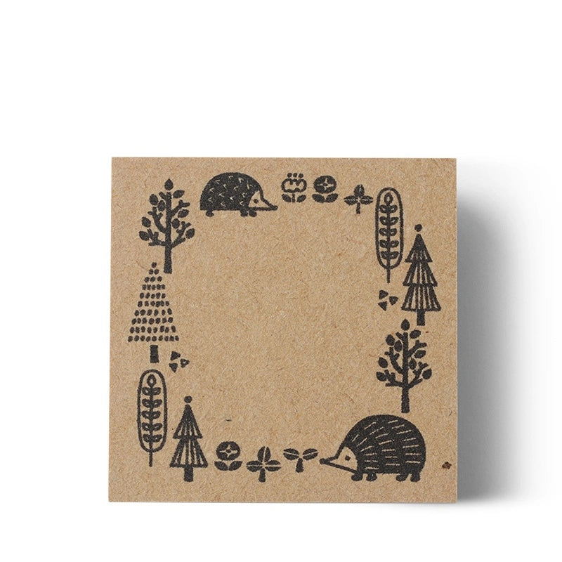Stamp Hedgehog Forest Circle | Decole Japan (JP)