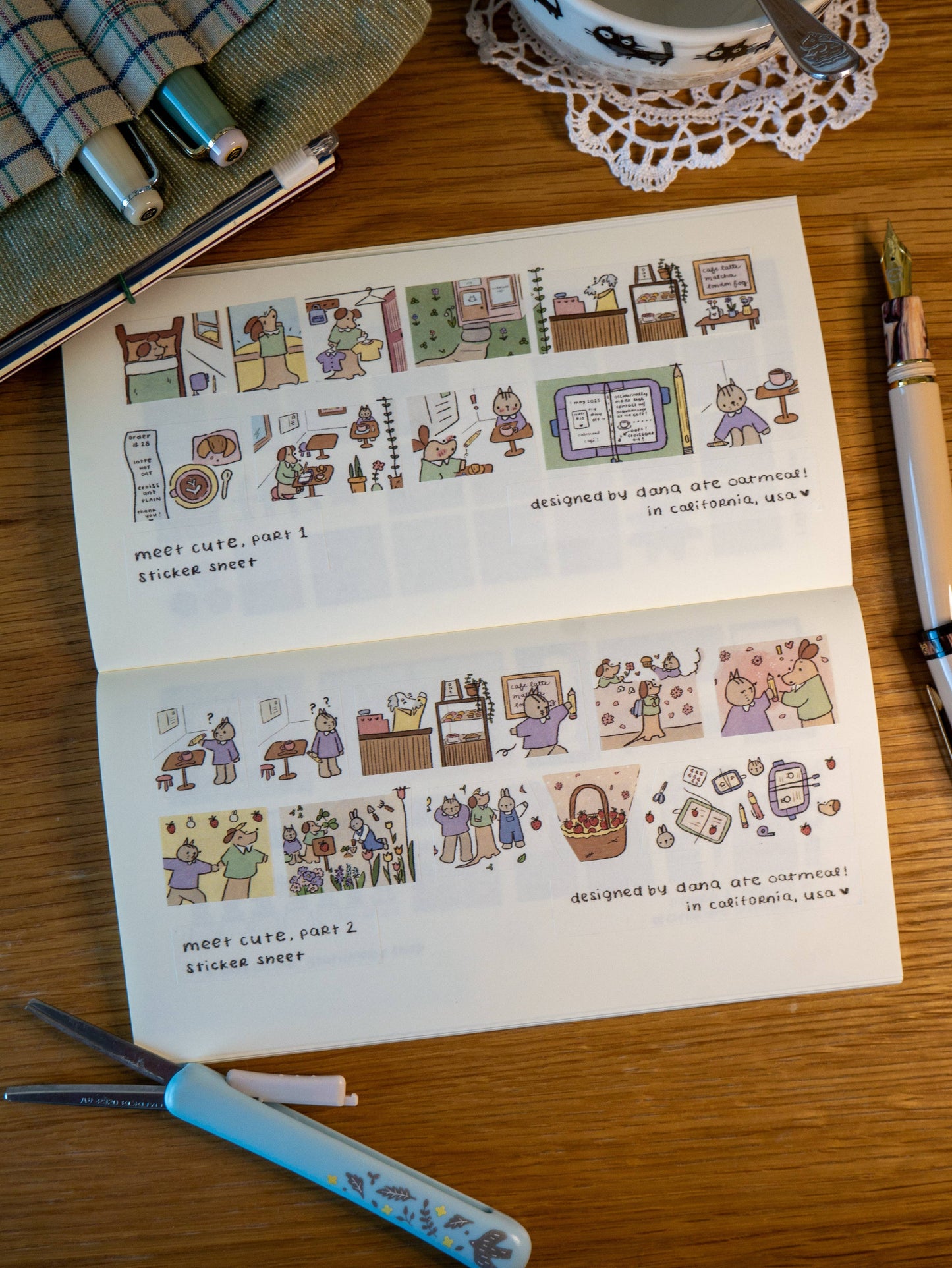 Meet cute washi sticker sheet | dana ate oatmeal! (CA)