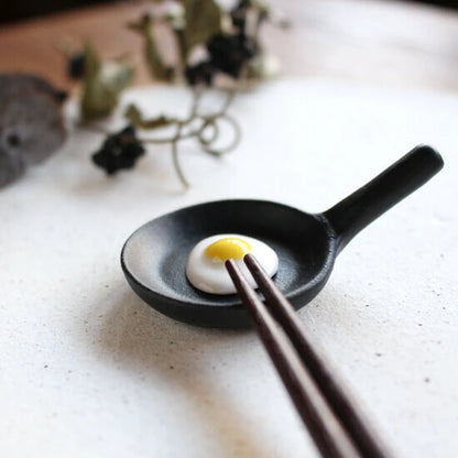 Egg in Pan Chopsticks Rest (Japan)