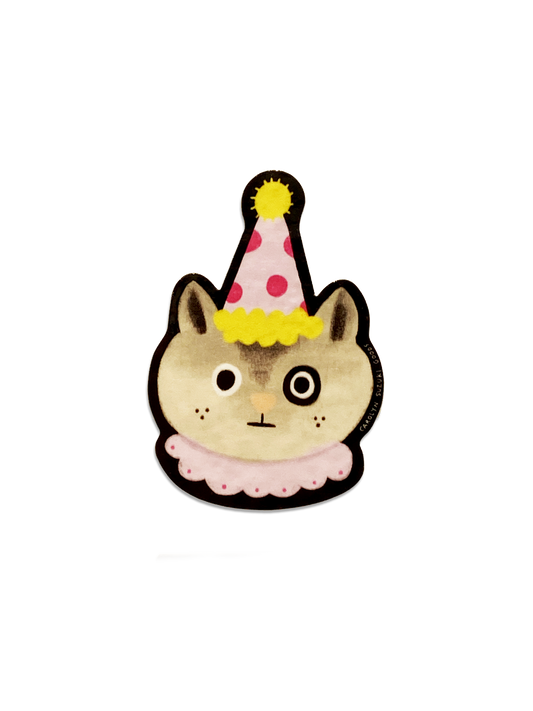 Clown Cat Die Cut Sticker | Carolyn Suzuki (CA)