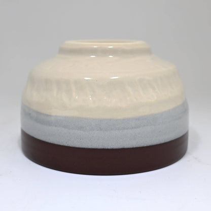 Mino Ware Wine/Blue/Ivory Matcha Bowl (Japan)