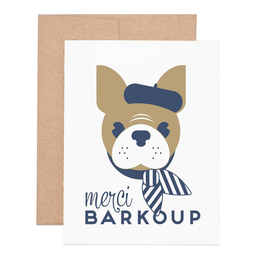 Merci Barkoup Thank You Greeting Card | Ruff House Print Shop (KS)