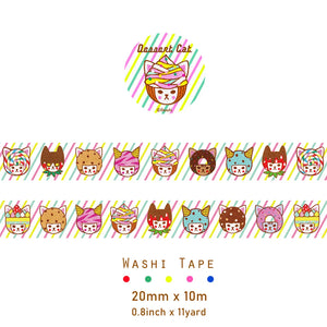 Dessert Cats Washi Tape | Naoshi (CA)