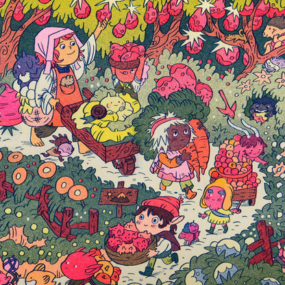 On The Mountain Garden Trail Riso Print | Natalie Andrewson (CA)