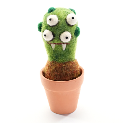 Handmade Wool Needle Felted Club Cactus Plant | Woolbuddy (CA)