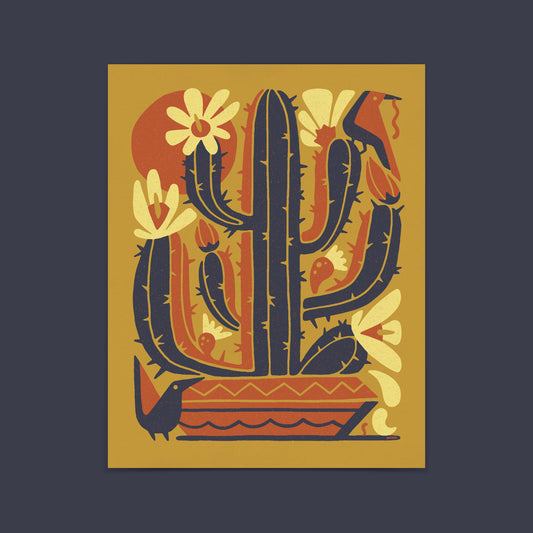 Saguaro Bloom Screenprint | 11" x 14" Edition | DKNG Studios (CA)