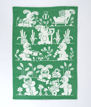 Load image into Gallery viewer, Garden Rabbits Tea Towel | Wrap (England)
