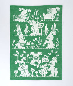 Garden Rabbits Tea Towel | Wrap (England)